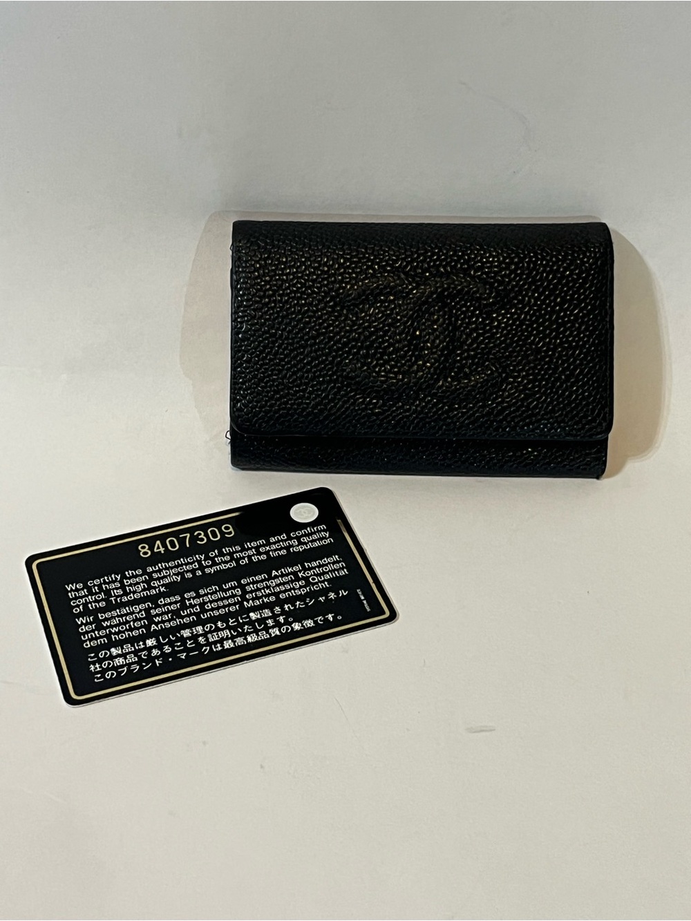 Auth CHANEL Black Caviar CC 6🔑 Holder Case | Auth Card | Ser. 8407309 | Made 🇫🇷